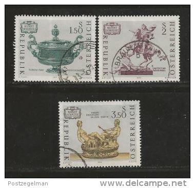 AUSTRIA, 1971, Cancelled Stamp(s), Austrian Art, MI Nr. 1355-1357, #4089,  Complete - Covers & Documents