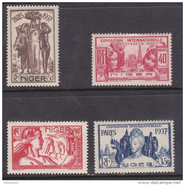 Niger: 1937 Paris International Exhibition40c To 1f50, MH * - Unused Stamps