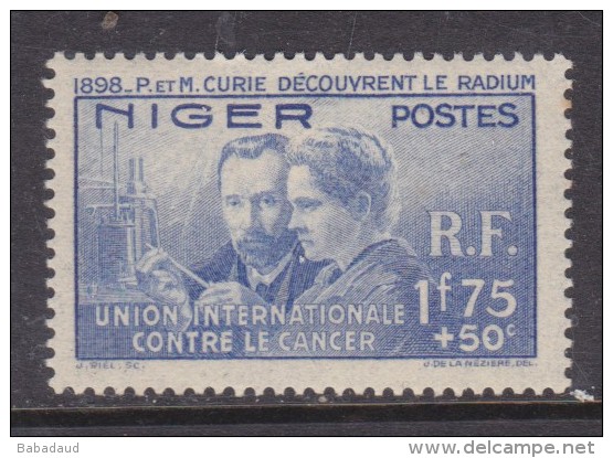 Niger: 1938 International Anti Cancer Fund, MH * - Unused Stamps