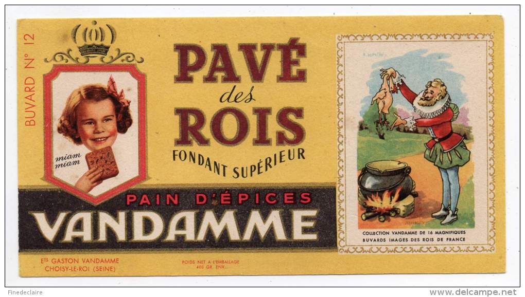 Buvard - Pavé Des Rois - Pain D'épices Vandamme - N°12 - Pan De Especias