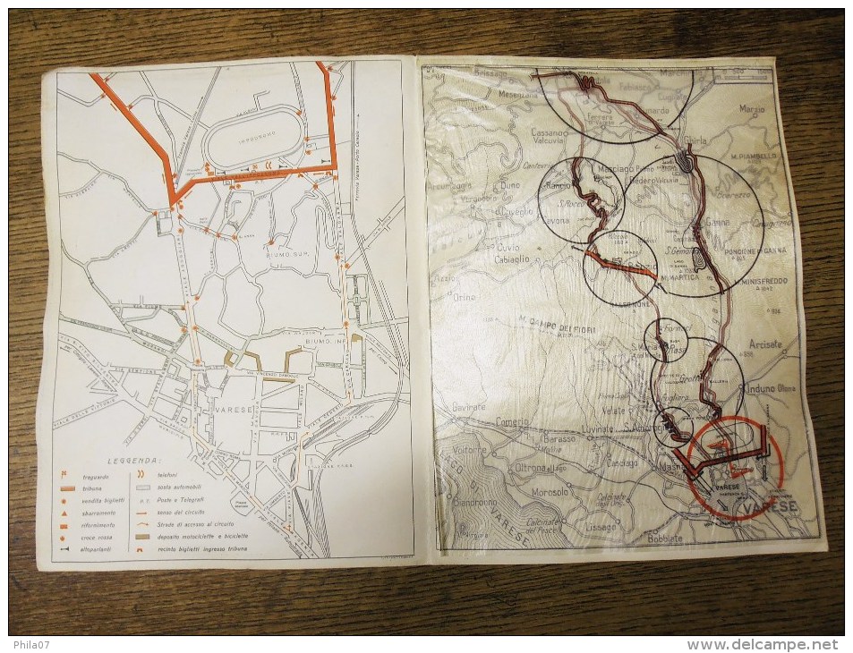 CYCLING PROGRAMME FOR CHAMPIONSHIP 1939. THAT WAS NOT HELD BECAUSE OF BEGINNING OF WWII. - Wielrennen