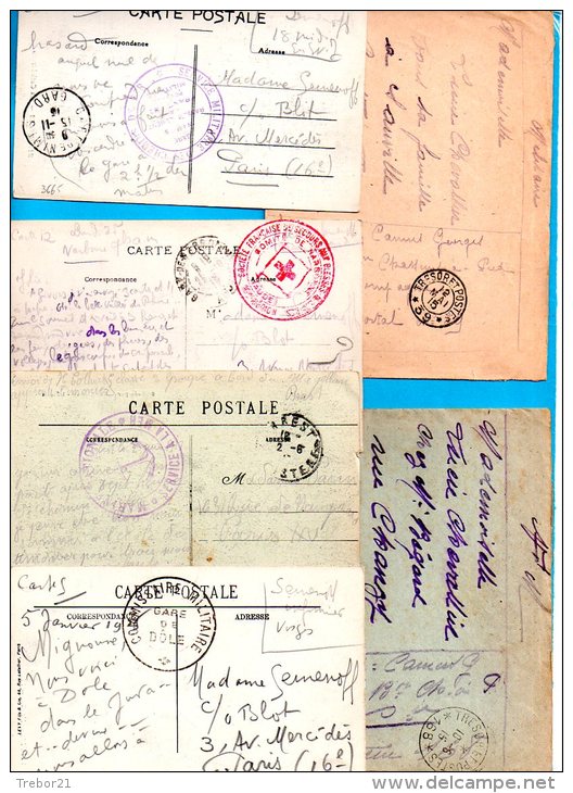 Lot De 36 Oblitérations Militaires 1914 / 18 - Timbres De Franchise Militaire