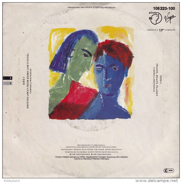 * 12" EP *  IT'S IMMATERIAL - DRIVING AWAY FROM HOME (Europe 1986 EX!!!) - 45 Toeren - Maxi-Single