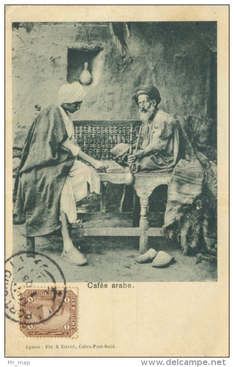 B78-Cartolina D´epoca 1903 Caffè Arabo - Original Vintage Postcard 1903 Arabic Coffee - Altri & Non Classificati