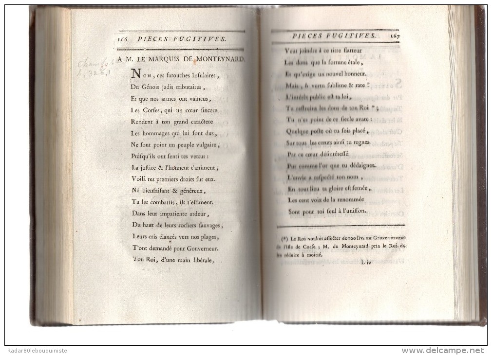 Pièces Fugitives De M.Le Mierre,de L´académie Françoise.X -286 [2] Pages.1782. - 1701-1800