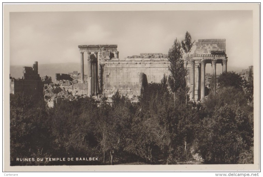Cpa,liban,nord Plaine Békaa,ruines Temple De Baalbek,époque Gréco Romaine,sémitique,temple Bacchus,jupiter,et Vénus,rare - Lebanon