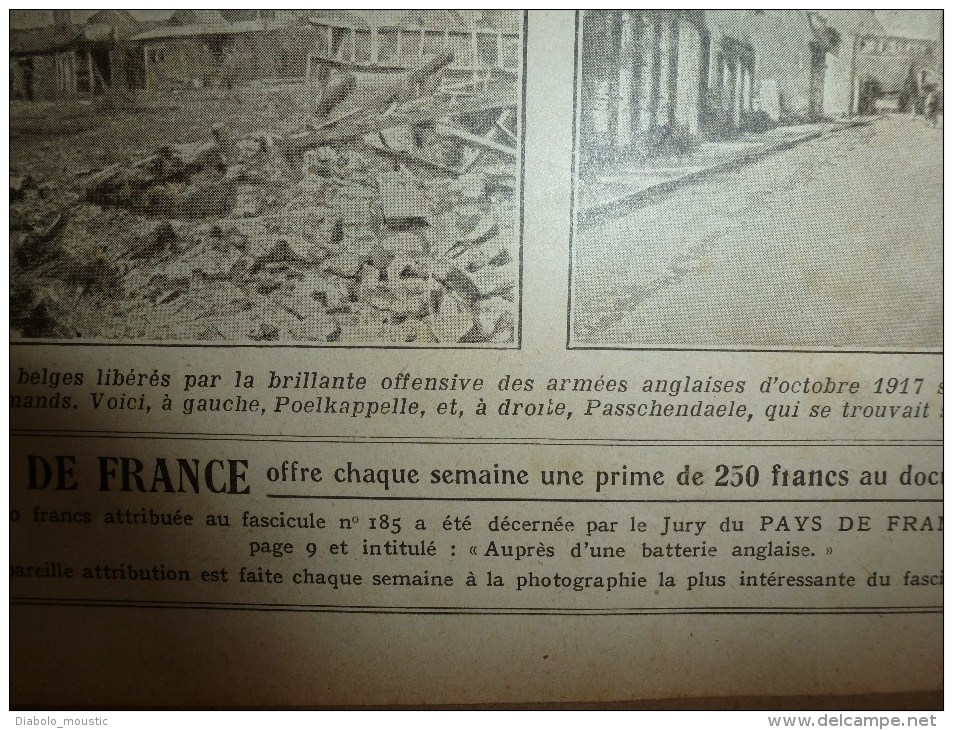 1918 LPDF: Camoufler US;Aviation-battle;Armée belge;VINDICTIVE;Phoque BON;Procès BONNET ROUGE;Poelkappelle;Passchendale