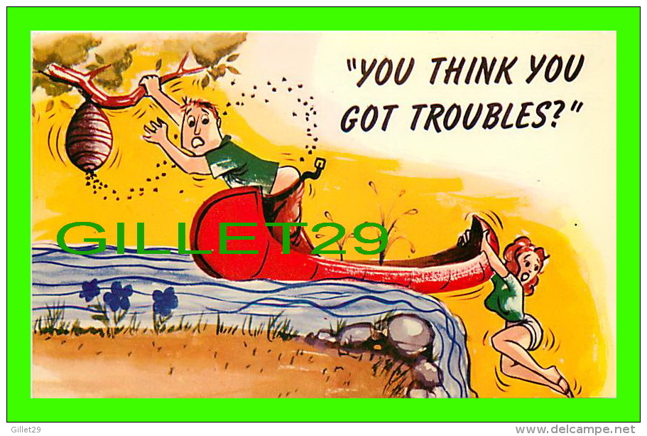 COMICS - HUMOUR - YOU THINK YOU GOT TROUBLES ? -TRAVEL IN 1966 -SCENIC ART - - Comicfiguren