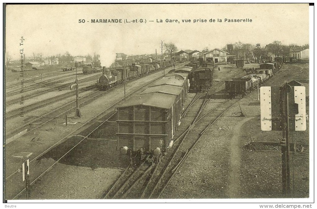 CPA  MARMANDE  La Gare, Vue Prise De La Passerelle 10841 - Marmande