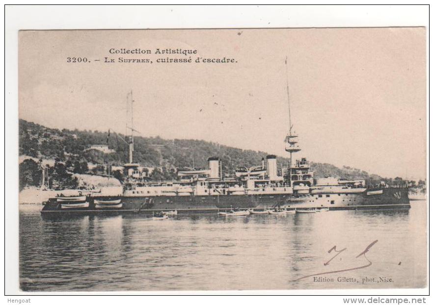 Collection Artistique 3200 - Le Suffren , Cuirassé D´escadre , écrite Et Timbrée Le 13/05/1905 - Warships