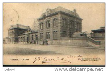 TAMINES « La Gare » - Ed. De Roover &é Léonard, Tamines (1903) - Surtaxe Au Dos - Sambreville