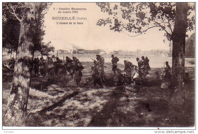 MILITARIA.ECUEILLE.GRANDES MANOEUVRES DU CENTRE.ASSAUT DE LA GARE . - Autres & Non Classés