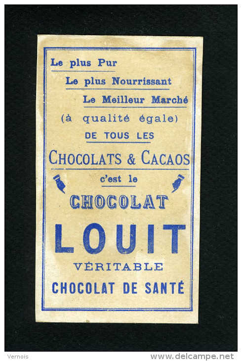 Chocolat Louit - Théatre - Clowns - Plume - Fond Doré - 10 078 - Louit