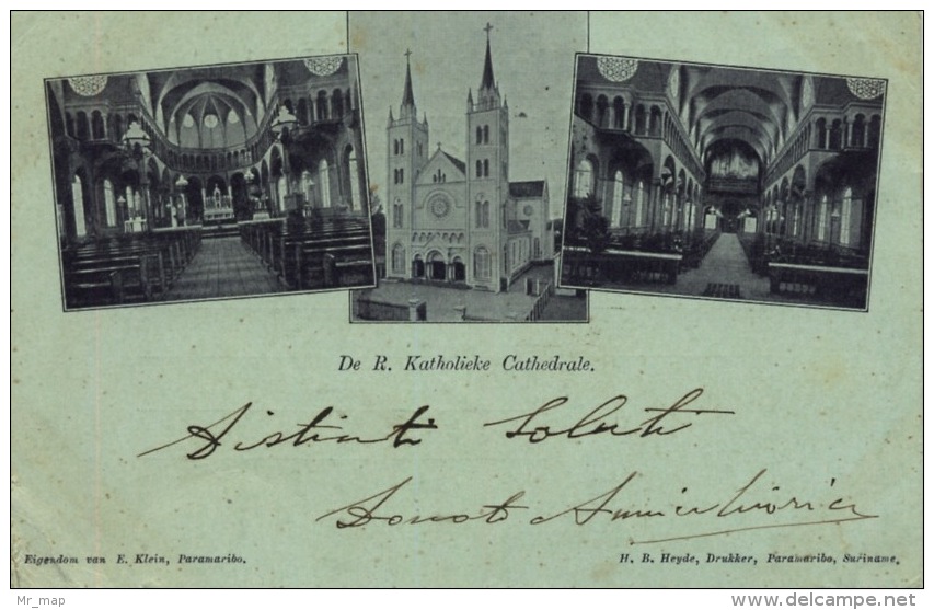 081-1903 Suriname Paramaribo De R. Katholieke Cathedrale Viaggiata Travelled - Surinam