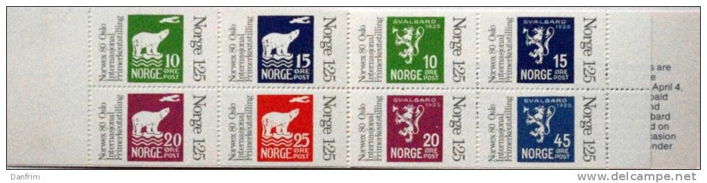 1978 NORWEX 80 Markenheftchen MH 1 1980 MiNr.775-782 (**)  ( Lot Ks 154) - Carnets