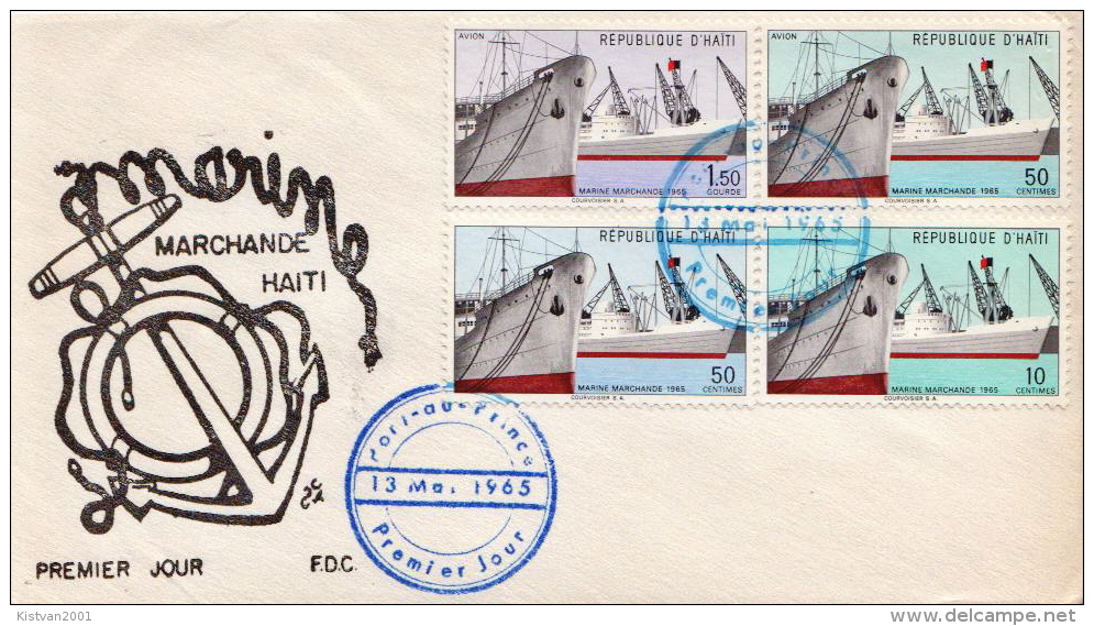 Haiti Set On FDC - Bateaux