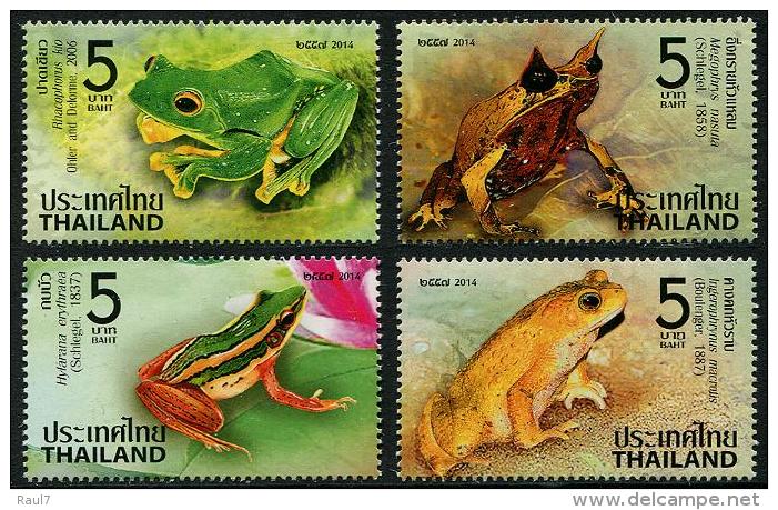 THAÏLANDE 2014 - Faune, Amphibiens, Grenouilles - 4val Neufs // Mnh - Thaïlande