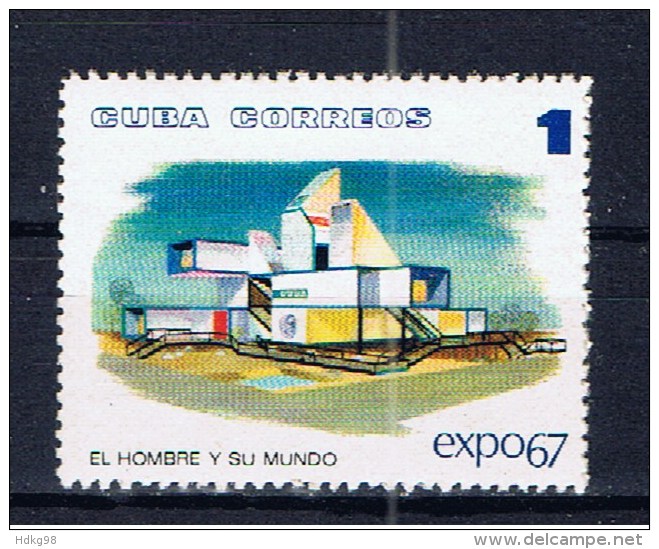 C+ Kuba 1967 Mi 1290 Expo-Pavillon - Used Stamps