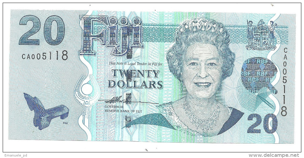 Fiji 20 Dollars 2011 UNC  .S. - Figi