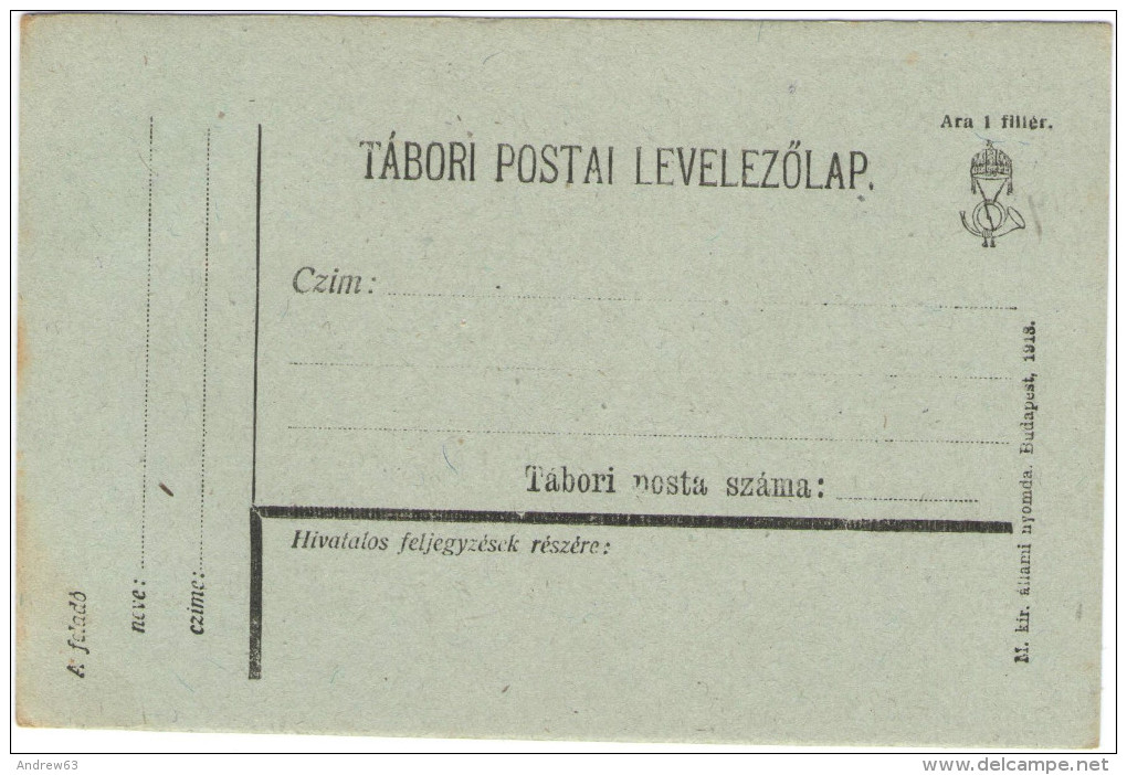 UNGHERIA - Hungary - Magyar - Ungarn - Postkarte - Postal Card  - Entier Postal - Tabori Postai Levelezolap - Not Used - Franchise