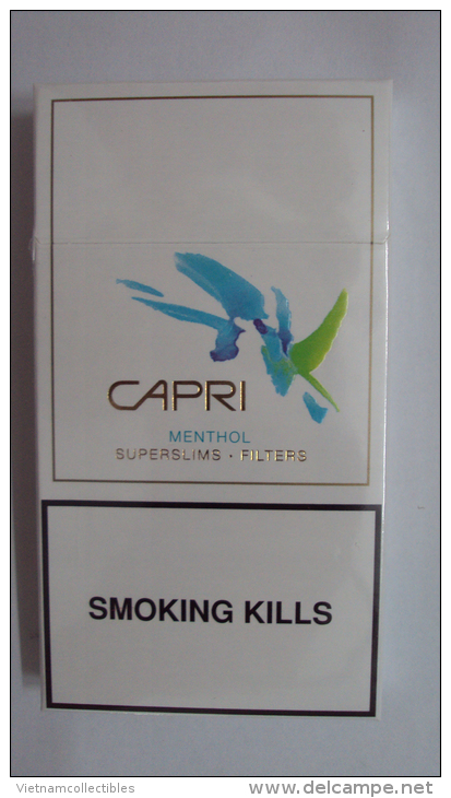 Vietnam Viet Nam CAPRI Empty Hard Pack Of Tobacco Cigarette - Empty Cigarettes Boxes