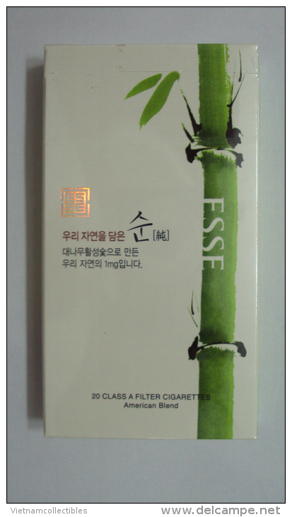 South Korea ESSE Empty Hard Pack Of Tobacco Cigarette - Sigarettenkokers (leeg)