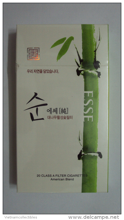 South Korea ESSE Empty Hard Pack Of Tobacco Cigarette - Sigarettenkokers (leeg)