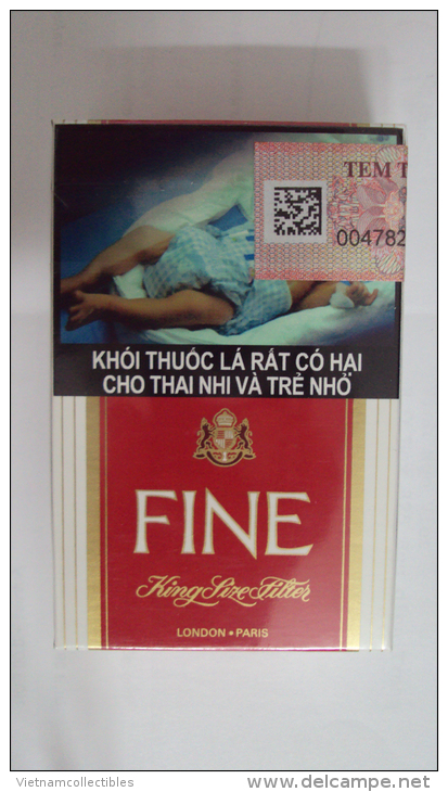Vietnam Viet Nam FINE Empty Hard Pack Of Tobacco Cigarette - Porta Sigarette (vuoti)
