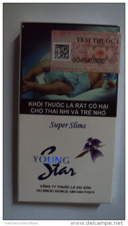 Vietnam Viet Nam  Young Star Empty Hard Pack Of Tobacco Cigarette - Empty Cigarettes Boxes