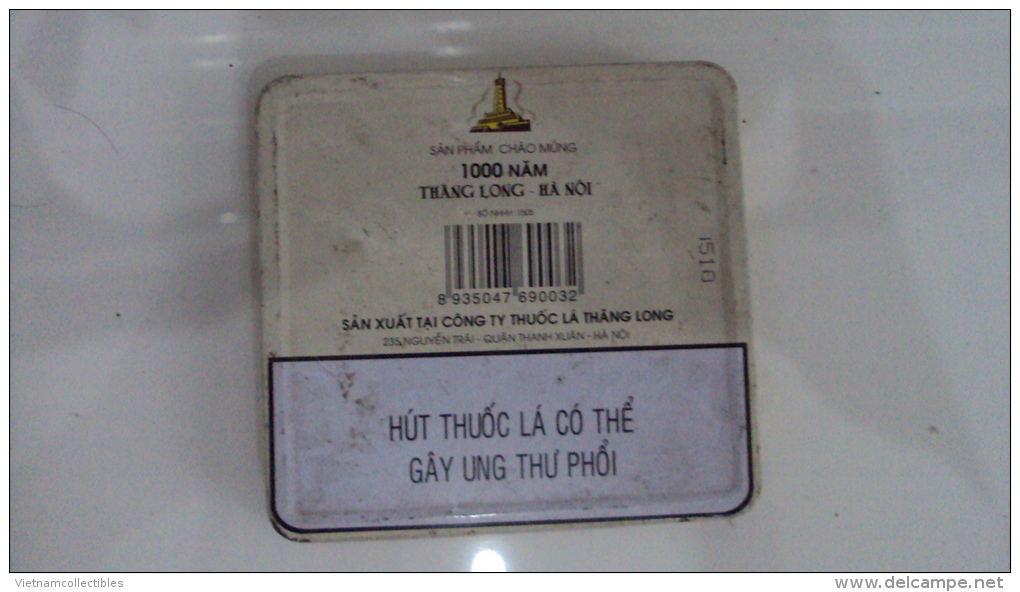 Vietnam Viet Nam  Thang Long Empty TIN Hard Pack Of Tobacco Cigarette - Empty Cigarettes Boxes