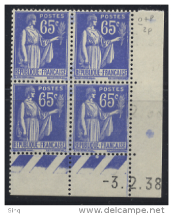 N° 365 Type Paix 65c Outremer Date 11-02-38 - 1930-1939