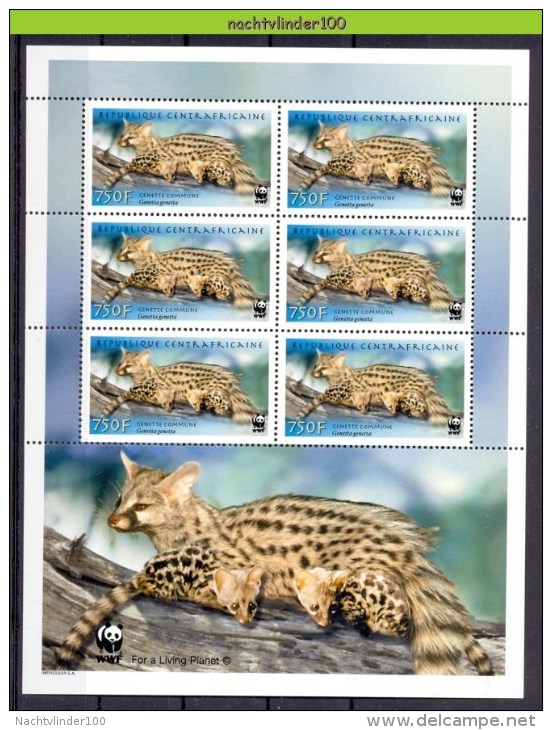 Nbx409MSb WWF FAUNA WILDE KAT ROOFKAT CIVET GENET WILD CAT KATZEN FELINS QWF 2007 PF/MNH - Unused Stamps