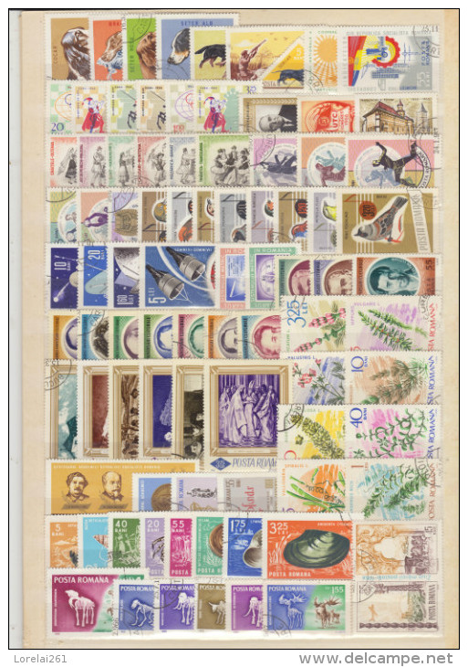 SUPER !!!  Collection Romania 1960/1970  100% complète + 1000 stamps