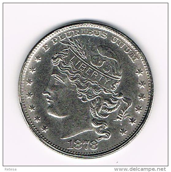 ¨UNITED STATES OF AMERICA  100 CENTS 1878  ( COPY ) - Pièces écrasées (Elongated Coins)