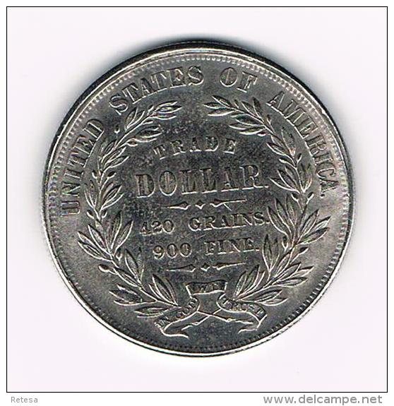 ¨UNITED STATES OF AMERICA  TRADE  DOLLAR  1871  ( COPY ) - Souvenirmunten (elongated Coins)