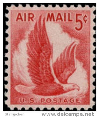 1958 USA Air Mail Stamp Eagle In Flight Sc#c50 Post Bird - 2b. 1941-1960 Neufs