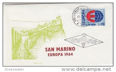 Europa Cept 1964 San Marino 1v FDC F2014) - 1964