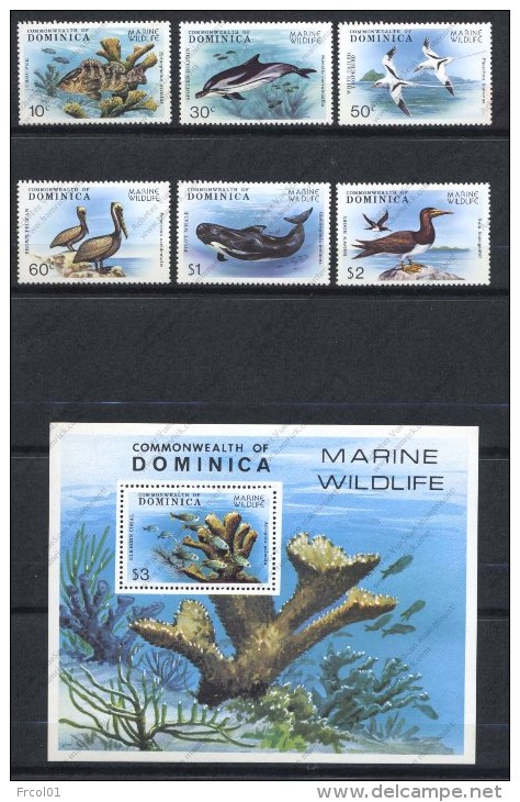 Dominica, Yvert 603/608+BF55, Scott 618/623+624, MNH - Dominique (1978-...)