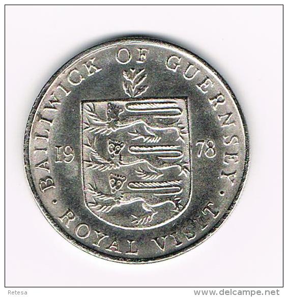 ¨ GUERNSEY  25 PENCE 1978  ROYAL VISIT  ( COPY ) - Guernesey