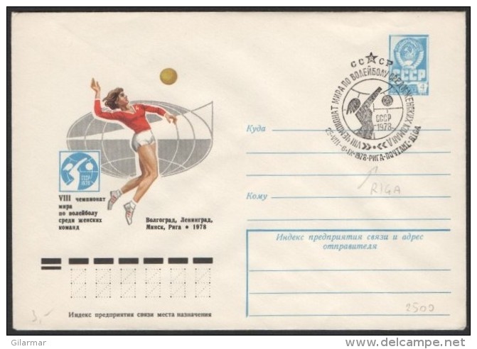 SOVIET UNION RIGA 1978 - VOLLEYBALL WORLD CHAMPIONSHIP FOR WOMEN - STATIONERY - Volleyball