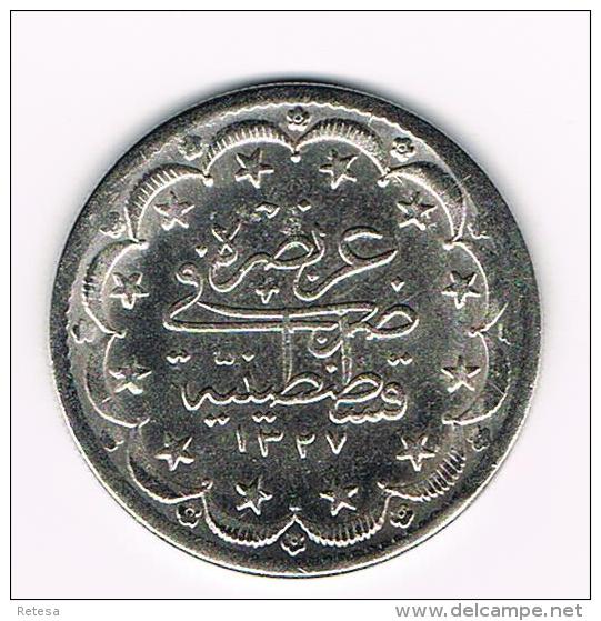 ¨  TURKIJE  20  KURUSH  1327 ( COPY ) - Pièces écrasées (Elongated Coins)