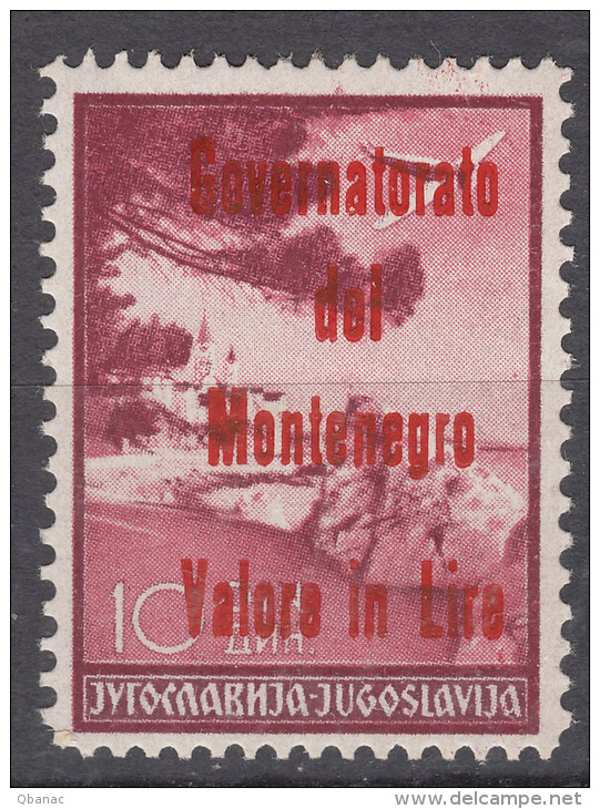 Italy Occupation Of Montenegro 1942 Governatorato Red Mi#49 A Sassone#23 Mint Hinged, 500 Issued - Montenegro