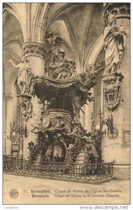 Bruxelles Chaire De Verite De L'Eglise Ste Gudule - Monumenti, Edifici