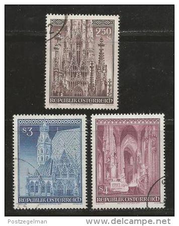 AUSTRIA, 1977, Cancelled Stamp(s), Stephan's Dom, MI Nr. 1544-1546, #4127 - Used Stamps