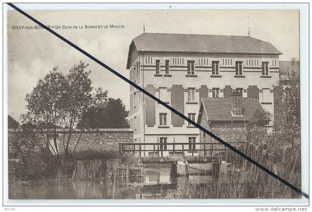 CPA - Bray Sur Somme - Un Coin De La Somme Et Le Moulin - Bray Sur Somme