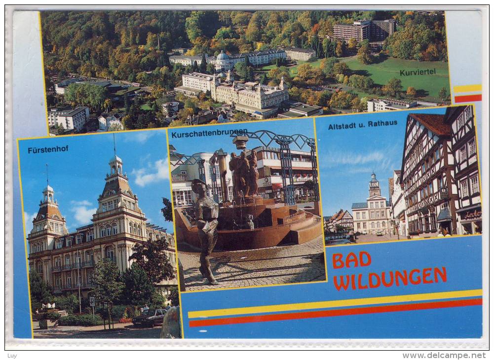 BAD Wildungen - Mehrfachansicht - Fürstenhof, Kurschatten-Brunnen .... - Bad Wildungen