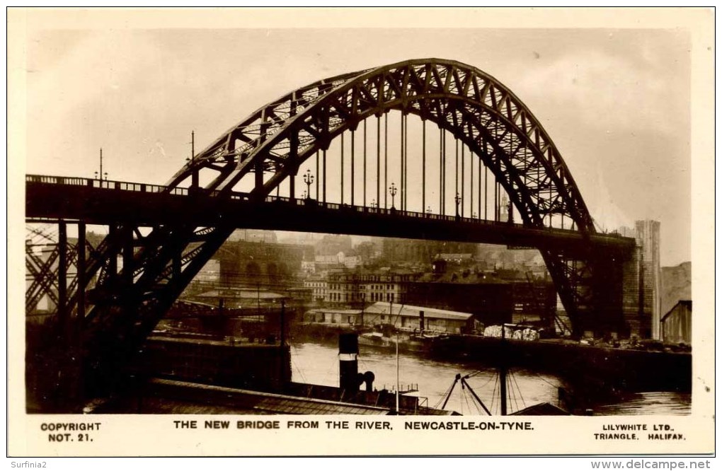 TYNE And WEAR -  NEWCASTLE - THE NEW BRIDGE FROM THE RIVER RP T188 - Newcastle-upon-Tyne