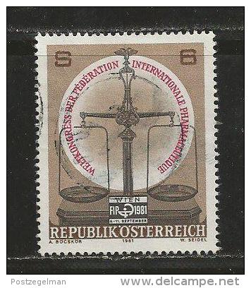 AUSTRIA, 1981, Cancelled Stamp(s), Pharmaceutical Congress, MI Nr. 1679, #4154 - Used Stamps