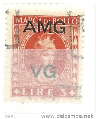 MARCA DA BOLLO REVENUE - TRIESTE AMG VG - LIRE 3 - Fiscaux