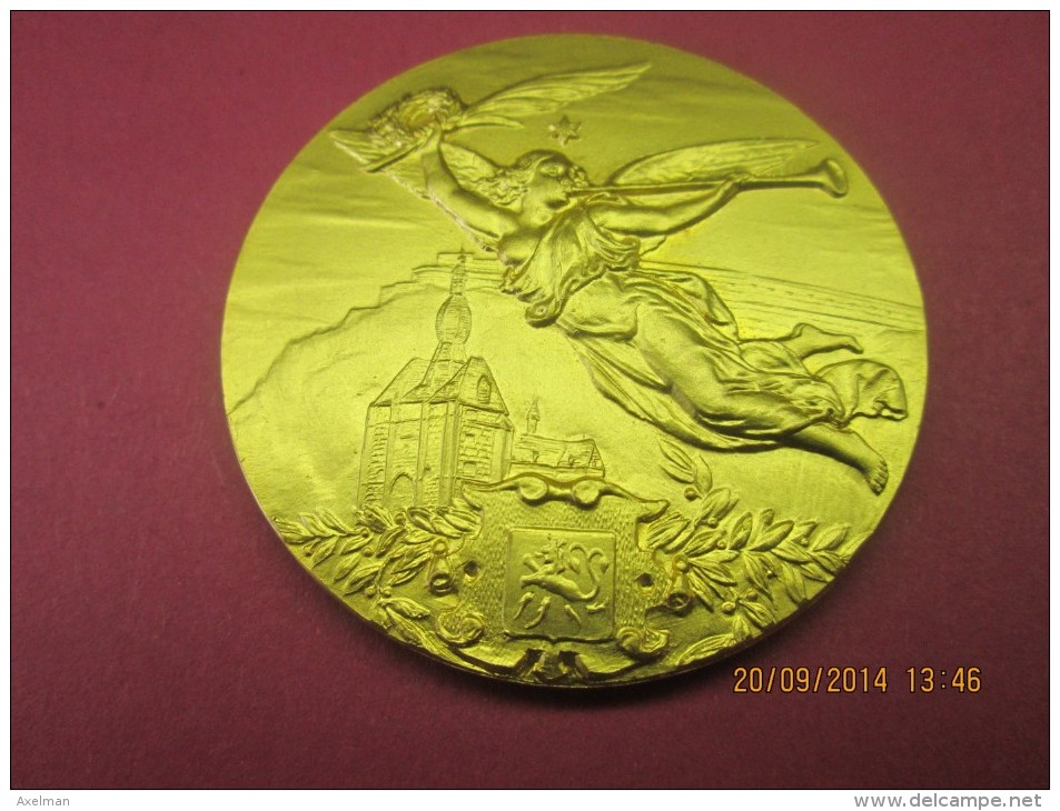 MEDAILLE  D'OR :HOMMAGE De La VILLE De DINANT ( Fisch & Cie. Bruxelles )  ( Grise G4 ) - Otros & Sin Clasificación